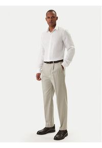 Calvin Klein Chinosy LV04LE612G Beżowy Slim Fit. Kolor: beżowy. Materiał: bawełna #4