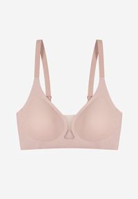 Born2be - Jasnofioletowy Biustonosz z Ozdobnym Wycięciem Ezirelle. Kolor: fioletowy. Materiał: jeans. Rodzaj stanika: wyciągane miseczki. Wzór: gładki #5