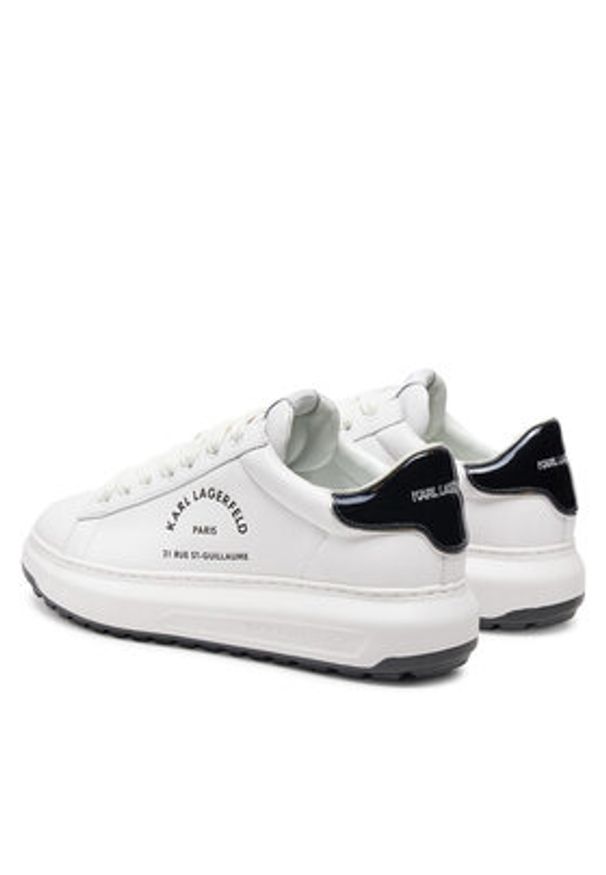 Karl Lagerfeld - KARL LAGERFELD Sneakersy KL57538 Biały. Kolor: biały. Materiał: skóra