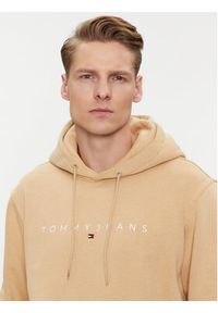 Tommy Jeans Bluza Linear Logo DM0DM17985 Beżowy Regular Fit. Kolor: beżowy. Materiał: bawełna #3