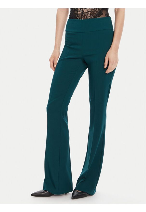 Rinascimento Spodnie materiałowe CFC0125318003 Zielony Flare Fit. Kolor: zielony. Materiał: syntetyk