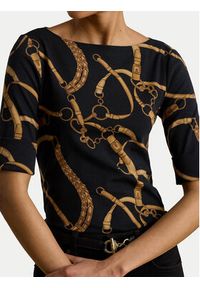 Lauren Ralph Lauren - LAUREN RALPH LAUREN Bluzka Judy 200P13948001 Czarny Regular Fit. Kolor: czarny. Materiał: bawełna #4
