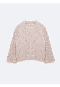 Big-Star - Sweter damski ze stójką beżowy Amaya 805. Typ kołnierza: kołnierzyk stójkowy. Kolor: beżowy. Materiał: materiał, dzianina, jeans. Styl: elegancki