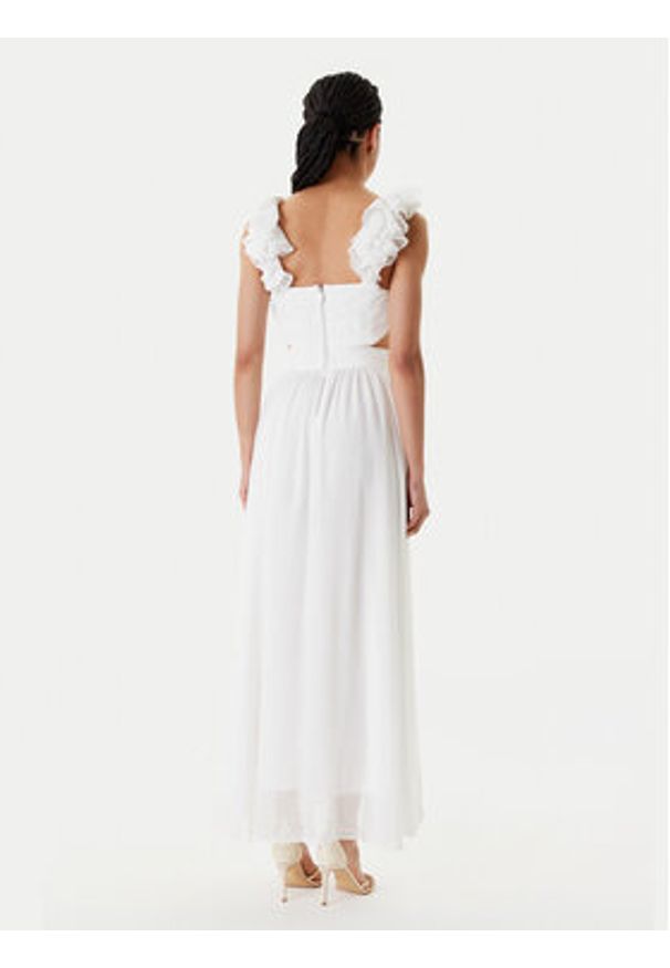 Morgan Sukienka wieczorowa 251-RISSAL Biały Regular Fit. Kolor: biały. Materiał: syntetyk. Styl: wizytowy