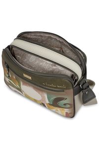 Torebka damska Anekke, mała zapinana na zamek z regulowanym paskiem na ramię, multikolor, 42703-516. Kolor: brązowy. Wzór: aplikacja, haft. Dodatki: z haftem. Materiał: zdobione. Styl: casual, elegancki. Rodzaj torebki: na ramię #5