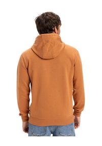 Quiksilver - Bluza z kapturem dla Mężczyzn COMP LOGO Brązowy. Typ kołnierza: kaptur. Kolor: brązowy. Materiał: materiał, poliester, bawełna