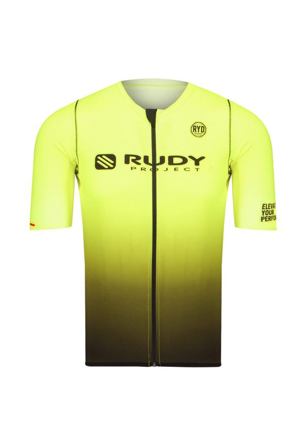 Rudy Project - Koszulka rowerowa RUDY PROJECT FACTORY. Kolor: żółty, czarny, wielokolorowy. Materiał: skóra, materiał. Sport: kolarstwo, fitness