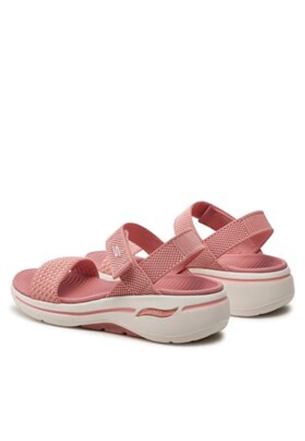 skechers - Skechers Sandały Go Walk Arch Fit Sandal-Polished 140264/ROS Różowy. Kolor: różowy. Materiał: materiał
