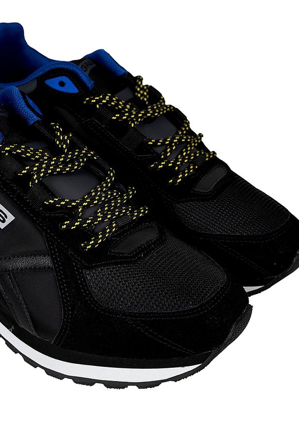Gas Sneakersy "Desmo MIX" | GAM223300 | Desmo MIX | Mężczyzna | Czarny. Kolor: czarny. Materiał: skóra ekologiczna, tkanina. Wzór: aplikacja