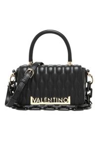 Valentino by Mario Valentino - VALENTINO Czarna torebka Copacaban Satchel. Kolor: czarny. Wzór: paski. Rozmiar: małe #3