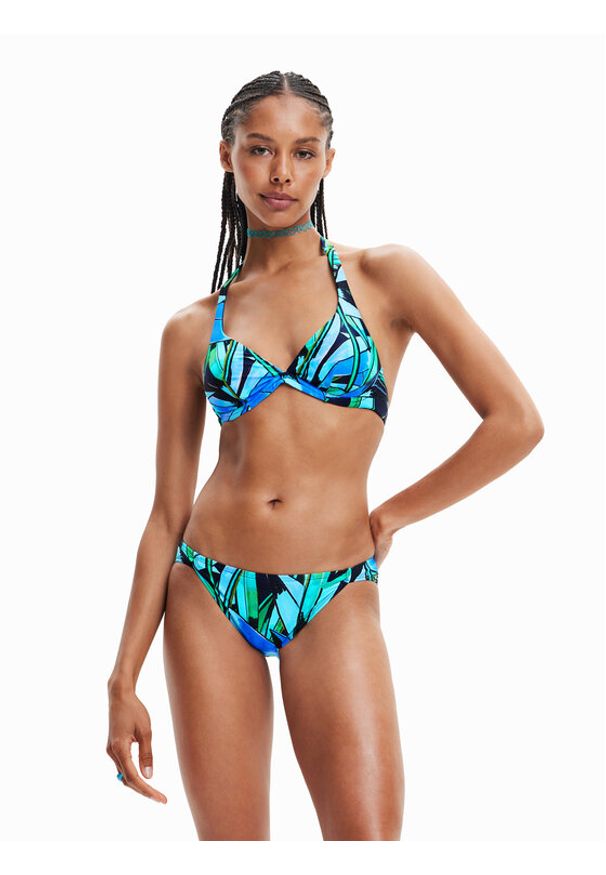 Desigual Dół od bikini Bukiti 23SWMK37 Niebieski. Kolor: niebieski. Materiał: syntetyk