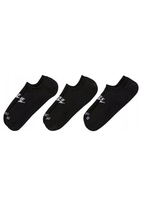Nike - Skarpety Unisex Dla Dorosłych Everyday Plus Z Amortyzacją (zestaw 3 Sztuk). Kolor: czarny. Sport: turystyka piesza