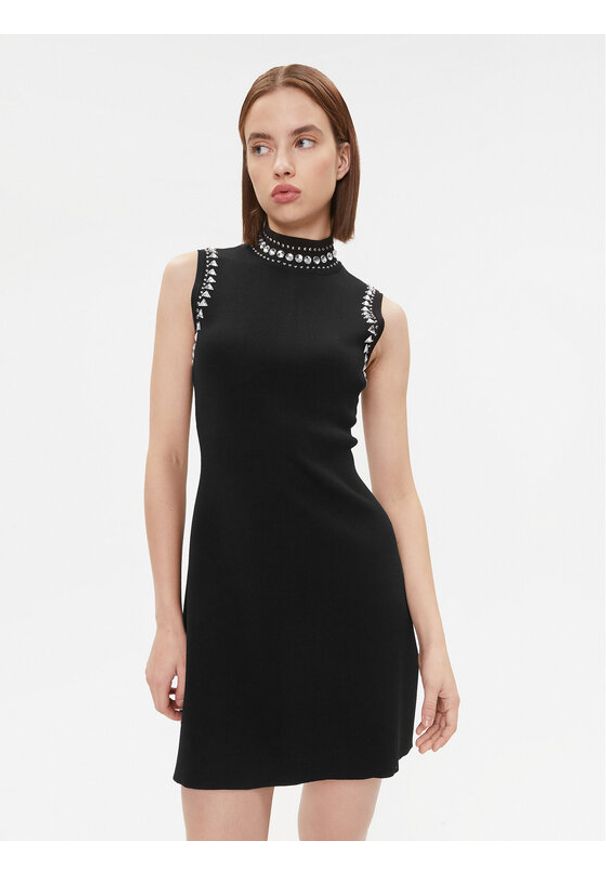 Gaudi Sukienka dzianinowa 321FD13006 Czarny Regular Fit. Kolor: czarny. Materiał: syntetyk