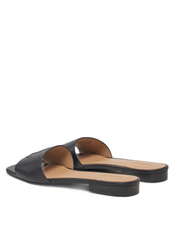 Lauren Ralph Lauren - LAUREN RALPH LAUREN Klapki Everley 802959142001 Czarny. Kolor: czarny. Materiał: skóra