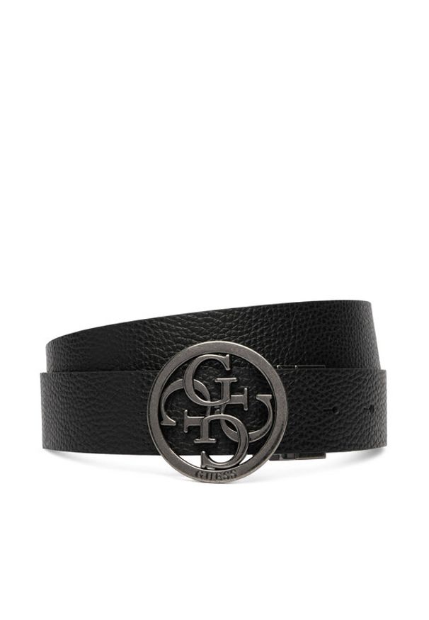 Guess Pasek BM7885 P6235 Czarny. Kolor: czarny. Materiał: skóra