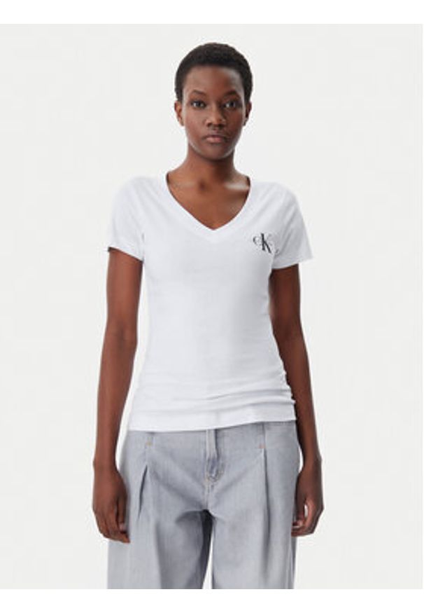 Calvin Klein Jeans Komplet t-shirtów J20J223447 Biały Regular Fit. Kolor: biały. Materiał: bawełna