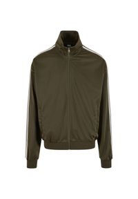 Kurtka z dresu Urban Classics Retro. Kolor: zielony. Materiał: dresówka #1