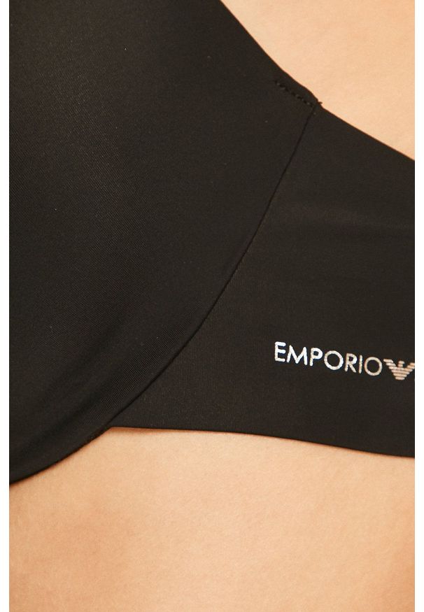 Emporio Armani Underwear - Emporio Armani - Biustonosz. Kolor: czarny. Rodzaj stanika: biustonosz z fiszbinami