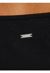 Big-Star - Sukienka damska mini w prążek czarna Felice 906. Okazja: na co dzień. Kolor: czarny. Materiał: prążkowany, dzianina. Wzór: prążki. Typ sukienki: dopasowane. Styl: wakacyjny, casual, klasyczny, elegancki. Długość: mini #4