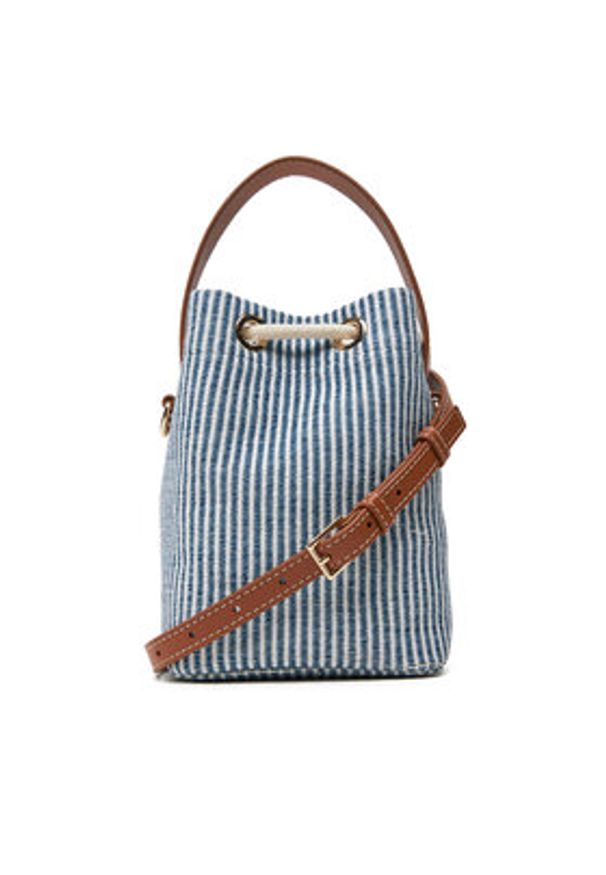 TOMMY HILFIGER - Tommy Hilfiger Torebka Th Premium Beach Le Bucket AW0AW17215 Niebieski. Kolor: niebieski