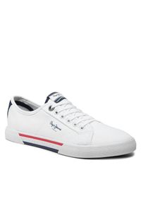 Pepe Jeans Tenisówki Brady Men Basic PMS30816 Biały. Kolor: biały. Materiał: materiał