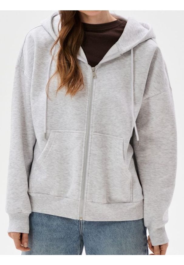 Sinsay - Rozpinana bluza z kapturem basic - Inny. Typ kołnierza: kaptur