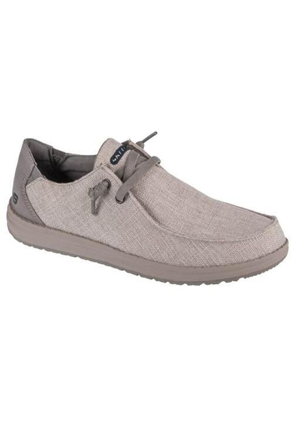 skechers - Buty do chodzenia męskie Skechers 210726GRY. Kolor: beżowy. Materiał: tkanina. Szerokość cholewki: normalna. Sport: turystyka piesza