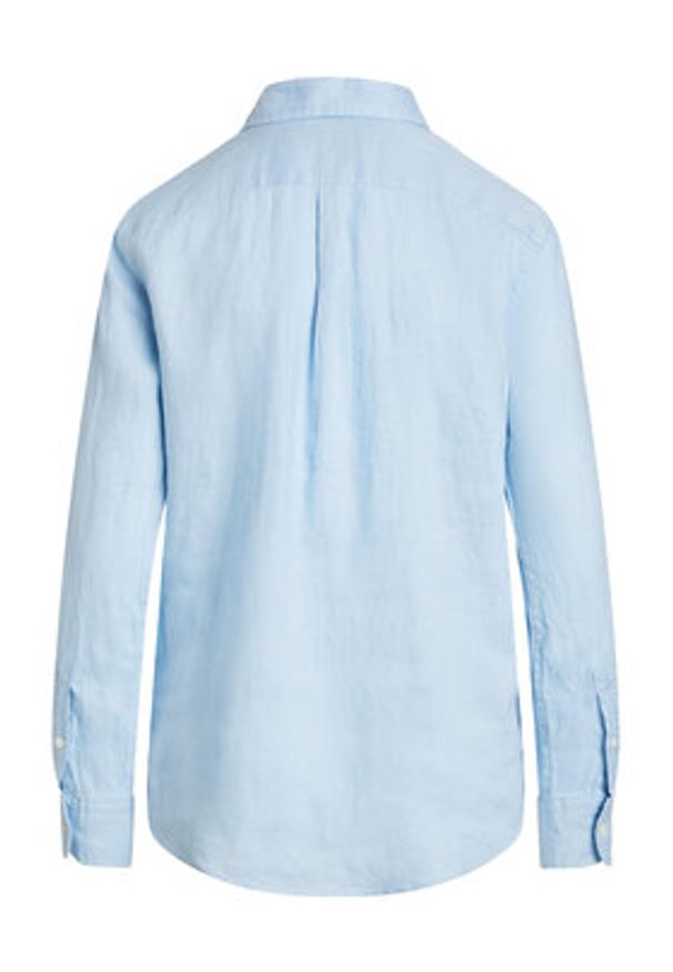 Polo Ralph Lauren Koszula 211920516003 Niebieski Relaxed Fit. Typ kołnierza: polo. Kolor: niebieski. Materiał: len