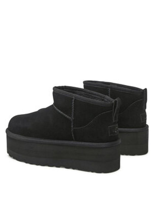 Ugg Śniegowce W Classic Ultra Mini Platform 1135092 Czarny. Kolor: czarny. Materiał: skóra. Obcas: na platformie