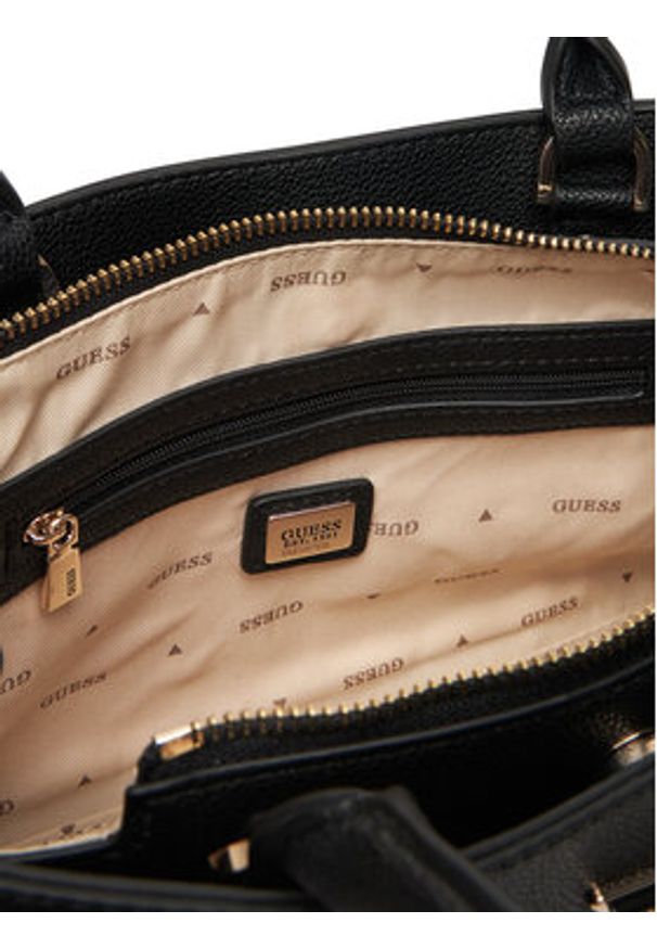 Guess Torebka Meridian II HWBG69 74090 Czarny. Kolor: czarny. Materiał: skórzane