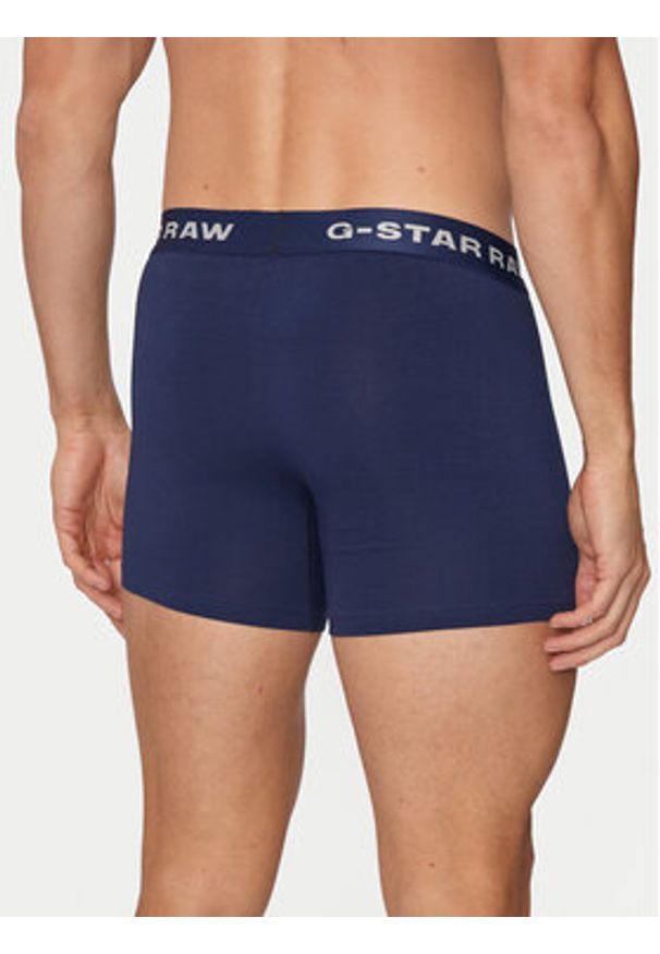 G-Star RAW - G-Star Raw Komplet 3 par bokserek D23773-D516 Niebieski. Kolor: niebieski. Materiał: bawełna