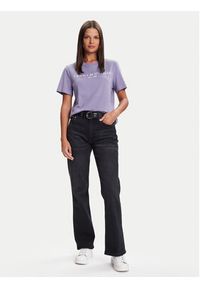 TOMMY HILFIGER - Tommy Hilfiger T-Shirt WW0WW40276 Fioletowy Regular Fit. Kolor: fioletowy. Materiał: bawełna #5