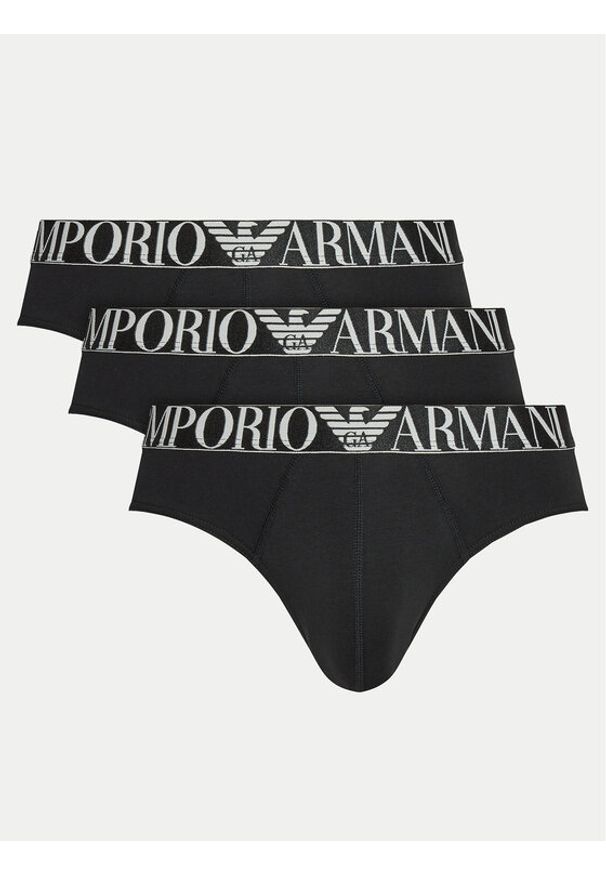 Emporio Armani Underwear Komplet 3 par slipów 111734 4F726 73320 Czarny. Kolor: czarny. Materiał: bawełna