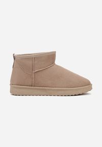 Born2be - Ciemnobeżowe Krótkie Śniegowce Zozaline. Okazja: na co dzień. Kolor: beżowy. Materiał: jeans. Styl: casual, klasyczny, elegancki #4