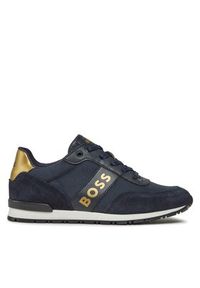 BOSS - Boss Sneakersy J29347 S Granatowy. Kolor: niebieski. Materiał: materiał #2