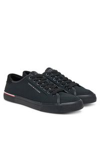 TOMMY HILFIGER - Tommy Hilfiger Tenisówki Core Corporate Vulc Canvas FM0FM05398 Czarny. Kolor: czarny. Materiał: materiał #4