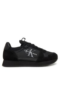 Calvin Klein Jeans Sneakersy Runner Sock Laceup Ny-Lth Wn YW0YW00840 Czarny. Kolor: czarny. Materiał: materiał #1