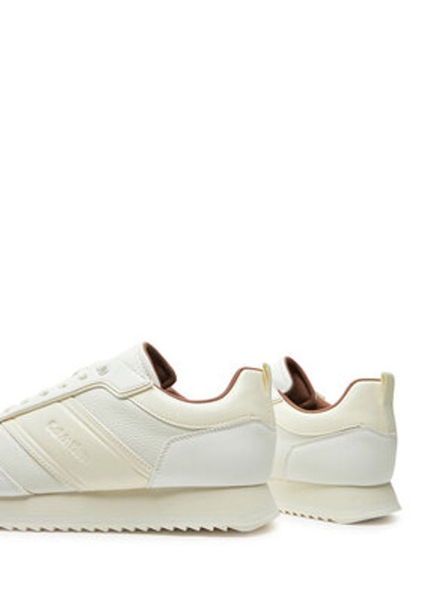 Calvin Klein Sneakersy Low Top Lace Up Logo Lth HM0HM01654 Biały. Kolor: biały. Materiał: skóra
