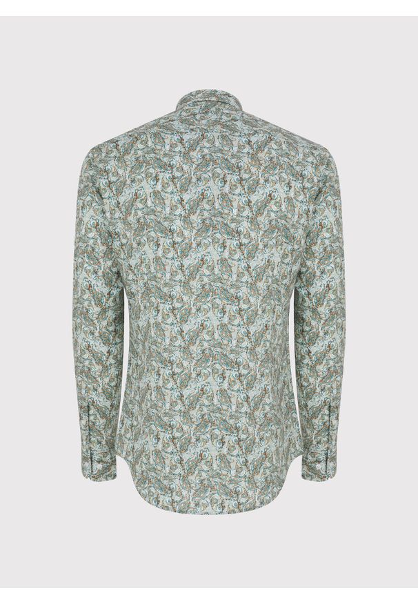 Pako Lorente - PAKO LORENTE – Koszula męska wzór paisley. Materiał: elastan, bawełna. Długość rękawa: długi rękaw. Długość: długie. Wzór: paisley