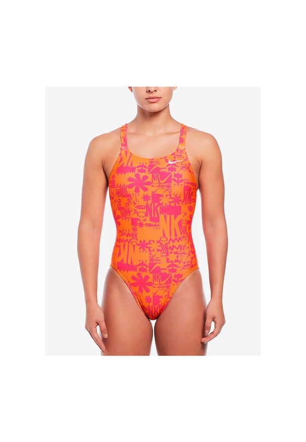 Strój pływacki jednoczęściowy damski Nike Hydrastrong Solid Fastback. Kolor: wielokolorowy