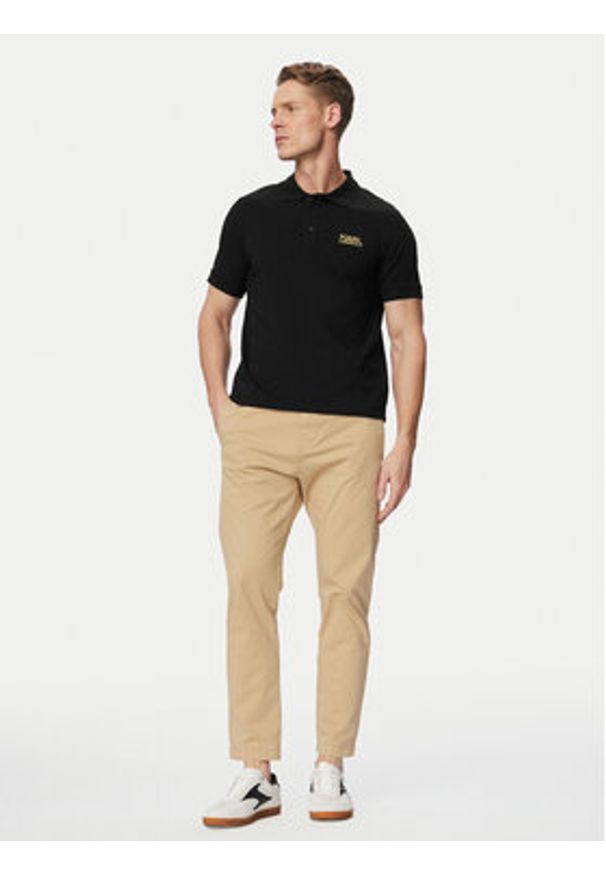 Karl Lagerfeld - KARL LAGERFELD Polo 745780 500235 Beżowy Regular Fit. Typ kołnierza: polo. Kolor: beżowy. Materiał: bawełna