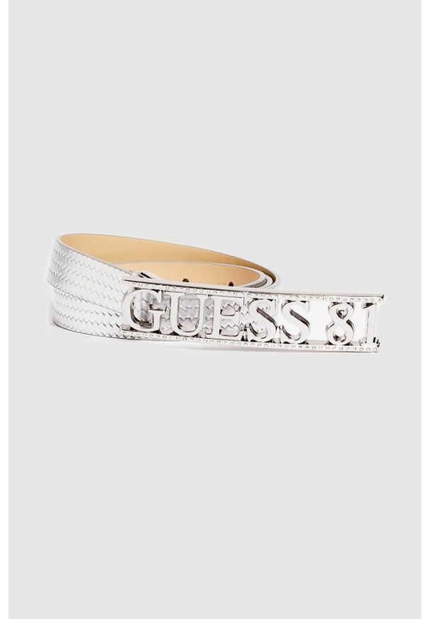 Guess - GUESS Srebrny pasek damski, Rozmiar S. Kolor: srebrny