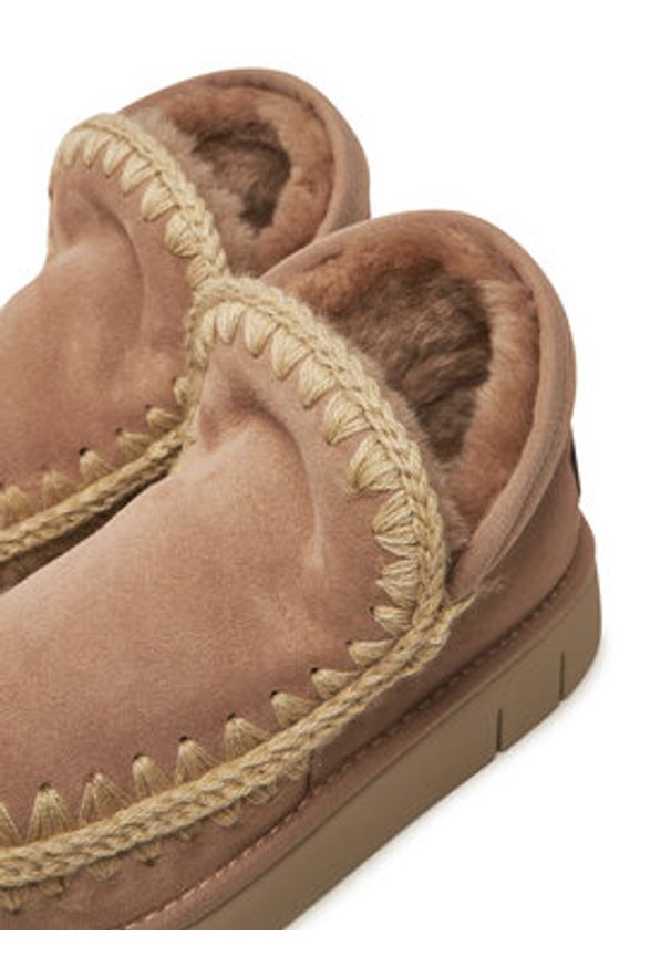 Mou Śniegowce Eskimo Bounce Sneaker FW531009A Beżowy. Kolor: beżowy. Materiał: skóra