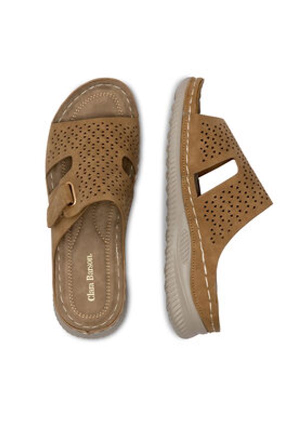 Clara Barson Klapki WYL05010-17 Beżowy. Kolor: beżowy. Materiał: syntetyk