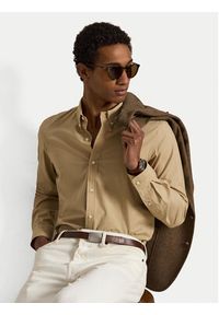 Polo Ralph Lauren Koszula 710929348501 Beżowy Regular Fit. Typ kołnierza: polo. Kolor: beżowy. Materiał: bawełna #4