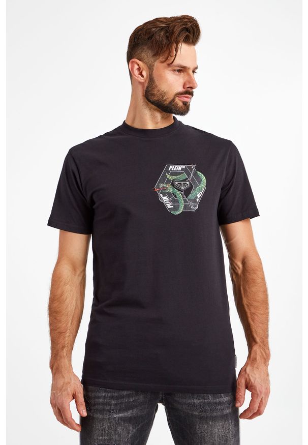 Philipp Plein - T-SHIRT PHILIPP PLEIN. Długość rękawa: krótki rękaw. Długość: krótkie. Wzór: aplikacja, nadruk