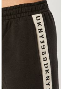 DKNY - Dkny - Spodnie piżamowe. Kolor: czarny. Materiał: dzianina. Wzór: nadruk #2