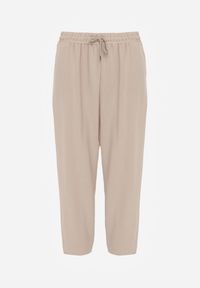 Renee - Beżowe Spodnieo Luźnym Fasonie ze Sznurkiem i Gumką w Talii Enivea. Okazja: na co dzień. Kolor: beżowy. Styl: casual #7