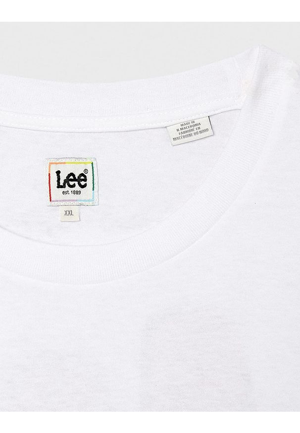 Lee - LEE PRIDE TEE CHEST GRAP MĘSKI T-SHIRT WHITE L63GFE12 112140448