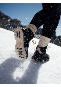 4f - 4F Wysokie buty trekkingowe ICE CRACKER z izolacją Primaloft damskie - czarne 41. Wysokość cholewki: przed kolano. Kolor: czarny. Materiał: nylon. Szerokość cholewki: normalna. Sezon: zima #1